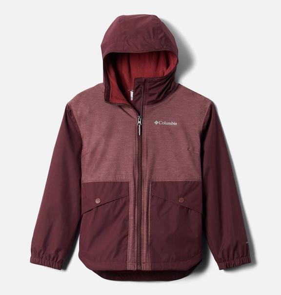 Columbia Rainy Trails Fleece Jacket Red For Girls NZ12309 New Zealand